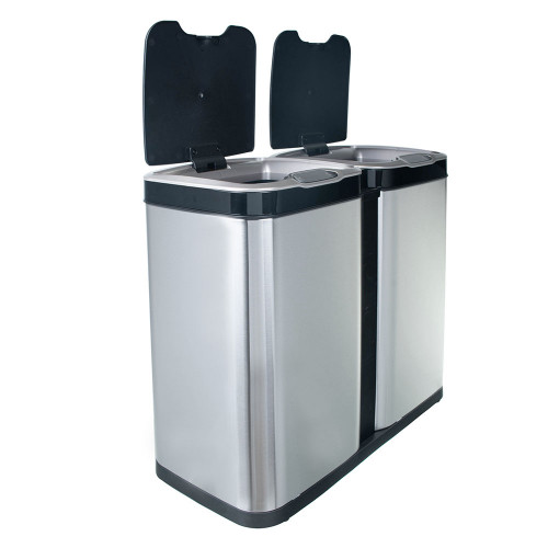 Ведро для раздельного сбора мусора, сенсорное, 2 емкости, Foodatlas JAH-8522, 50л (25+25)