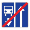 5.12 — Конец дороги с полосой для маршрутных транспортных средств