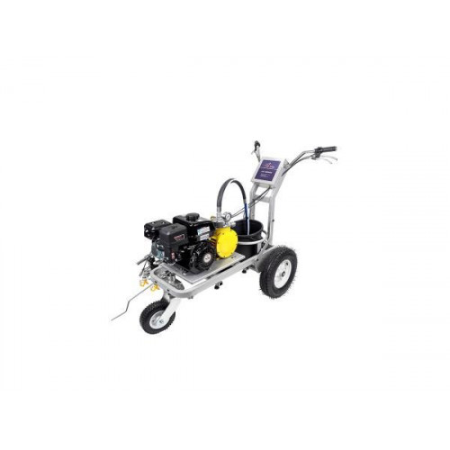 Разметочная машина AktiSpray AvS-7002MDR, комплект на 2 пистолета (7,0 л/мин, 250 бар, бензин) с витрины со следами краски, тестировался