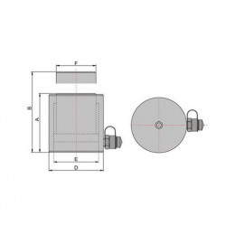 Инстан ДГ30-70П 30т, ход 70мм Грузовой домкрат с пружинным возвратом штока