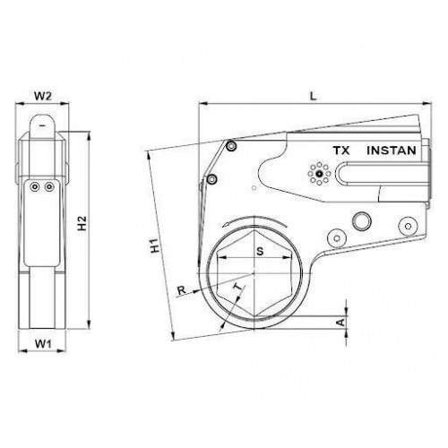 Инстан TX-32RL165 47915Нм Кассета для гайковерта гидравлического TX-32, гайка 165мм