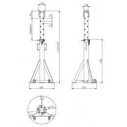 Стойка опорная KraftWell KRW85 8500 кг