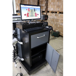 Стенд сход-развал 3D двухкамерный KraftWell KRW3DWA-II с кабинетом и стальной стойкой