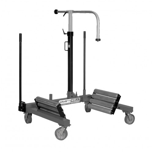 Тележка гидравлическая KraftWell KRW-WD15L 1500 кг для снятия колес грузовых автомобилей и сельхозтехники
