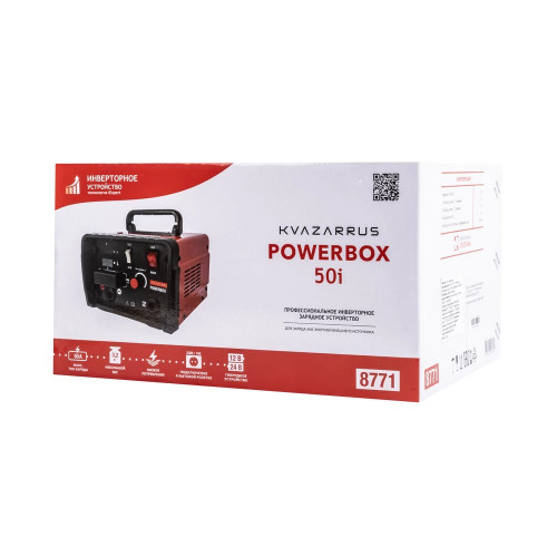 Инверторное зарядное устройство FoxWeld KVAZARRUS PowerBox 50i, цветная коробка