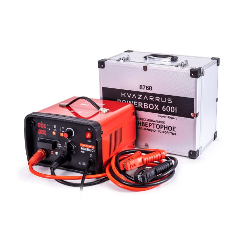 Инверторное пуско-зарядное устройство FoxWeld KVAZARRUS PowerBox 600i, таймер, алюминиевый кейс