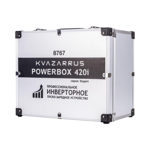 Инверторное пуско-зарядное устройство FoxWeld KVAZARRUS PowerBox 420i, таймер, алюминиевый кейс