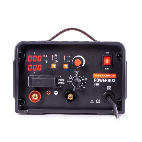Инверторное пуско-зарядное устройство FoxWeld KVAZARRUS PowerBox 420i, таймер, пластиковый кейс