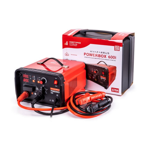 Инверторное пуско-зарядное устройство FoxWeld KVAZARRUS PowerBox 600i, таймер, пластиковый кейс
