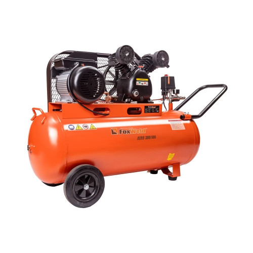 Компрессор масляный ременной FoxWeld AERO 380/100