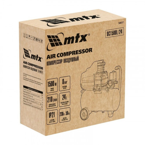 Компрессор воздушный MTX DC1500L/24