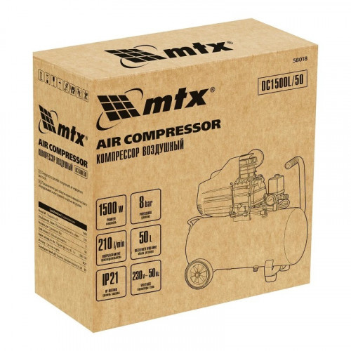 Компрессор воздушный MTX DC1500L/50