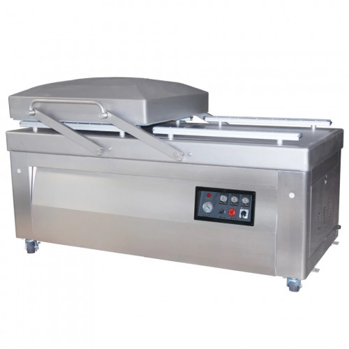 Напольный вакуумный упаковщик HUALIAN HVC-820S/2B (нерж., обрезка)