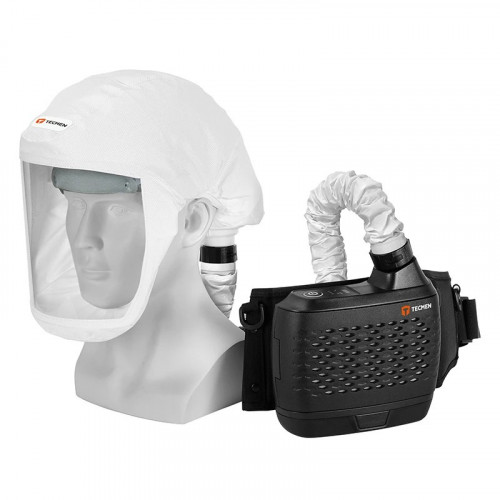 Защитная маска Tecmen TM-H1 HOOD с блоком подачи воздуха Freflow PAPR V1