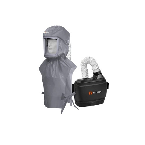 Защитная маска Tecmen TM-H3 HOOD с блоком подачи воздуха Freflow PAPR V1