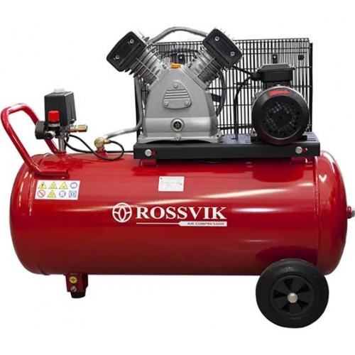 Компрессор ROSSVIK СБ4/С-100.LB30, 420л/мин, 10бар, ресивер 100л, 380В/2,2кВт RAL3001 красный