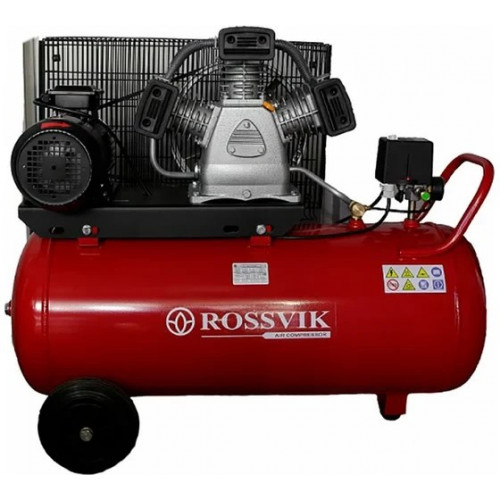 Компрессор ROSSVIK СБ4/С-50.LB40, 580л/мин, 10бар, ресивер 50л, 380В/3кВт RAL3001 красный