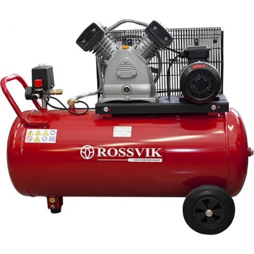 Компрессор ROSSVIK СБ4/С-100.LB24А, 360л/мин, 10бар, ресивер 100л, 220В/2,2кВт RAL3001 красный