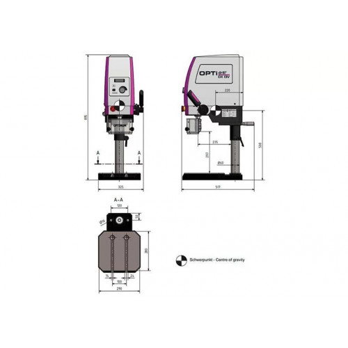 Настольный вертикально-сверлильный станок Optimum OPTIdrill DX 13V