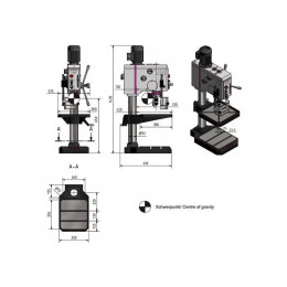 Настольный вертикально-сверлильный станок Optimum OPTIdrill DH 26GT