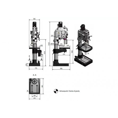 Вертикально-сверлильный станок Optimum OPTIdrill B 50GSM