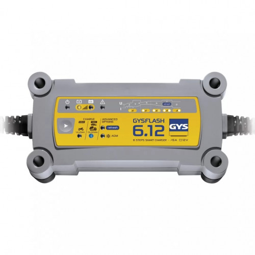 Зарядное устройство GYS Gysflash 6.12 (12 В, 90 Вт, 6 А, 0,77 кг)