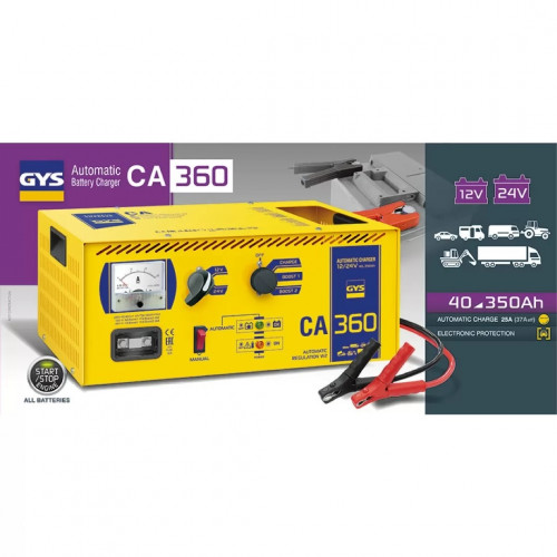Зарядное устройство GYS CA 360 (6/12/24 В, 920 Вт, 25 А, 14 кг)
