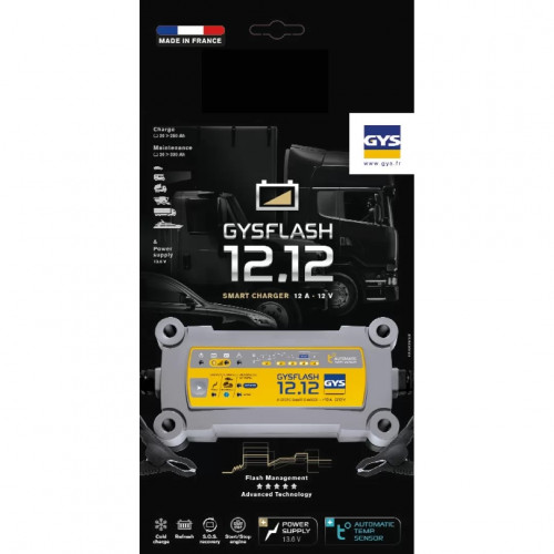 Зарядное устройство GYS Gysflash 12.12 (12 В, 195 Вт, 12 А, 1,1 кг)