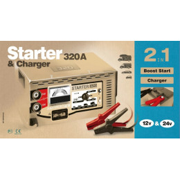 Пуско-зарядное устройство GYS NEOSTART 320 (12/24 В, 1200 Вт, 160/25 А, 15,6 кг)