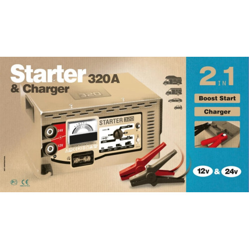 Пуско-зарядное устройство GYS NEOSTART 320 (12/24 В, 1200 Вт, 160/25 А, 15,6 кг)