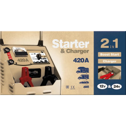 Пуско-зарядное устройство GYS NEOSTART 420 (12/24 В, 2050 Вт, 420/45 А, 20,5 кг)