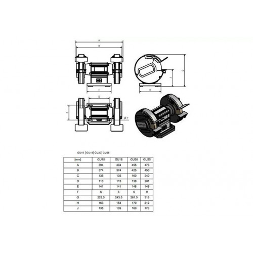 Станки заточные (точило) Optimum OPTIgrind GU 18