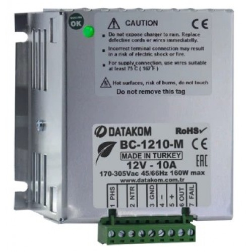 Зарядное устройство Datakom BC-1210-M (12В, 10А, 220-240В)