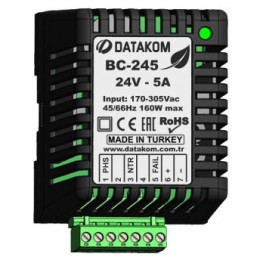Зарядное устройство Datakom BC-245 (24В, 5А, 220-240В, на дин-рейку)