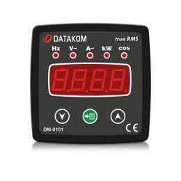 Щитовой измерительный прибор Datakom DM-0101 мультиметр, 1-фазный, 72х72