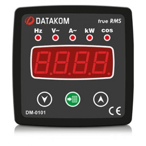 Щитовой измерительный прибор Datakom DM-0101 мультиметр, 1-фазный, 96х96