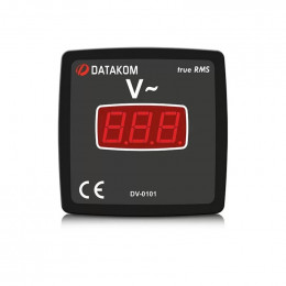 Щитовой измерительный прибор Datakom DV-0101 вольтметр, 1-фазный, изолированное питание, 96x96