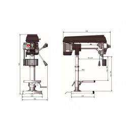 Станок радиально-сверлильный OPTIMUM OPTIdrill RB6T (настольный)