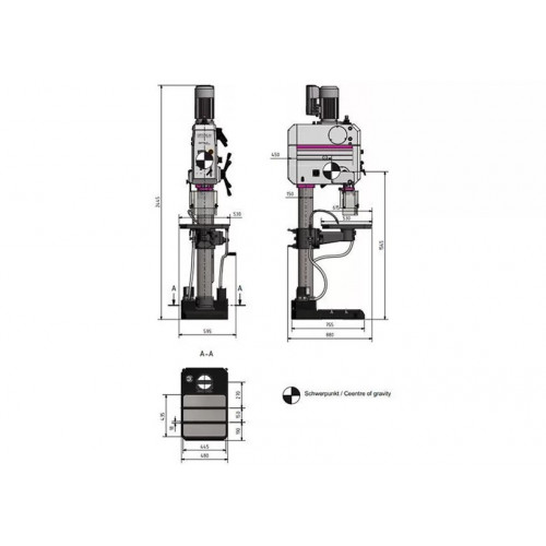 Вертикально-сверлильный станок Optimum OPTIdrill DH 45V
