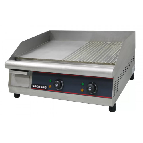 Жарочная поверхность электрическая ребристая/плоская Kocateq GH610A с 2 зонами нагрева