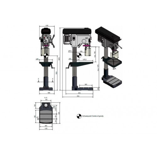 Вертикально-сверлильный станок Optimum OPTIdrill B 34H (380В)