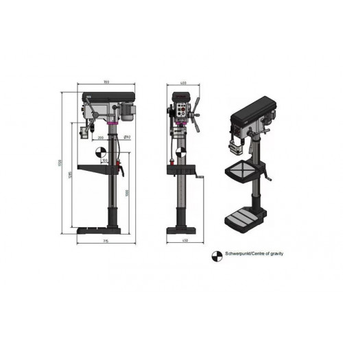 Вертикально-сверлильный станок Optimum OPTIdrill B 28H (380В)