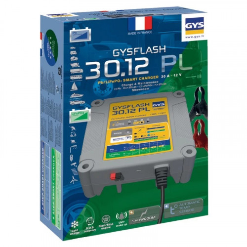 Зарядное устройство GYS Gysflash 30.12 PL (12 В, 500 Вт, 30 А, 1,85 кг)