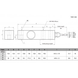Стальной тензодатчик CAS BSS-2-C
