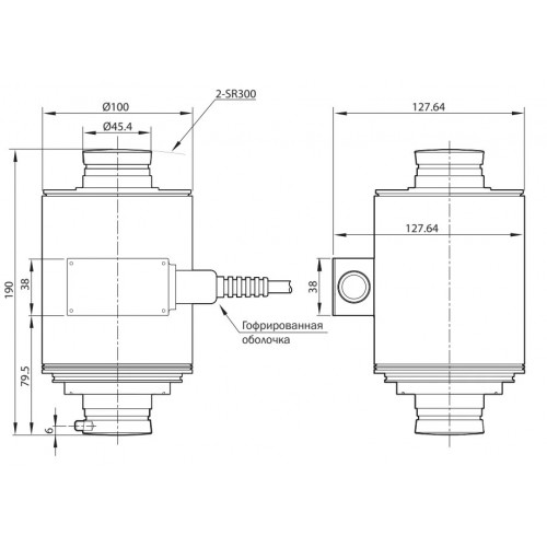 Цилиндрический тензодатчик CAS WBK-50TL