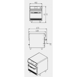 Печь СВЧ сверхбыстрая комбинированная Kocateq MWO IMPG 1200/2300 10 SC