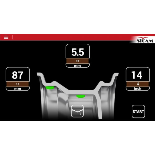 Балансировочный станок автоматический Sicam SBM WAVE 5 LCD AW с ЖК дисплеем
