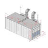 Покрасочная камера KraftWell KRW1254-MG 12 х 5 х 4 м, 60 000 м3/ч
