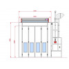 Покрасочная камера KraftWell KRW1555-MD 15 х 5 х 5 м, 84 000 м3/ч