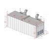 Покрасочная камера KraftWell KRW1655-MG 16 х 5 х 5 м, 88 000 м3/ч